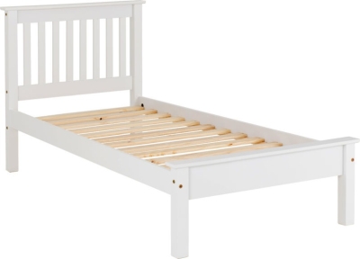 Image: 6956 - Monaco Single Bed Low - White